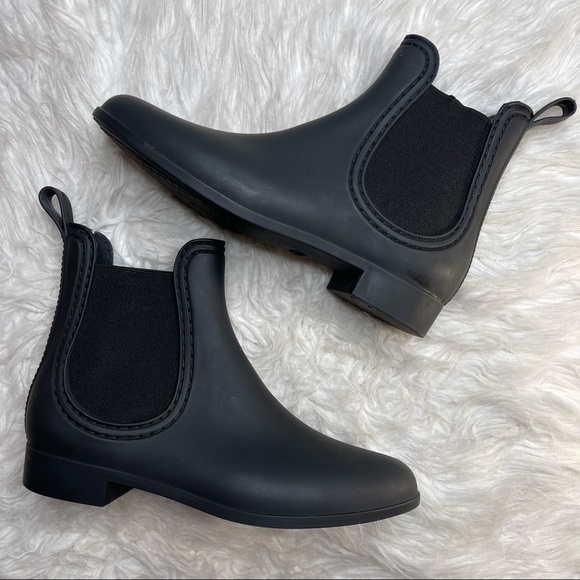 Jeffrey Campbell Shoes - Jeffrey Campbell | Black Chelsea Ankle Rain Boots